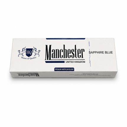 Manchester Sapphire Blue Cigarette Carton