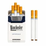 Manchester Sapphire Blue Pack and Cigarette