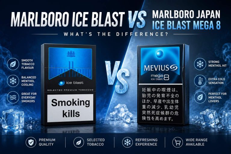 Marlboro Ice Blast vs Marlboro Japan Ice Blast Mega 8 What's the Difference